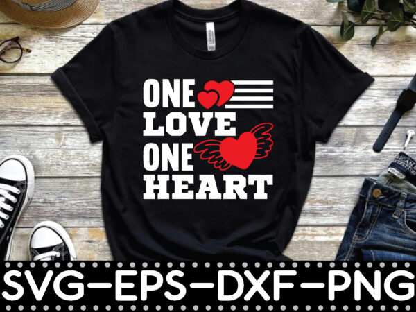 One love one heart t shirt design online