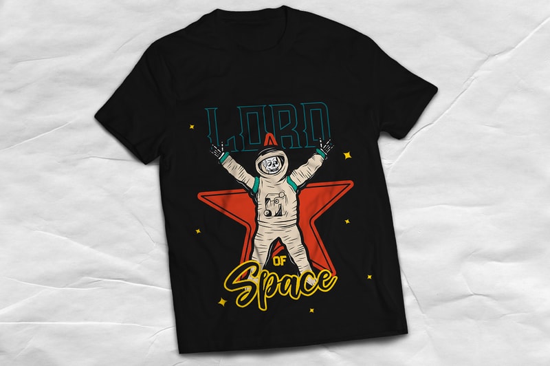 Happy lord spaceman, t-shirt design - Buy t-shirt designs