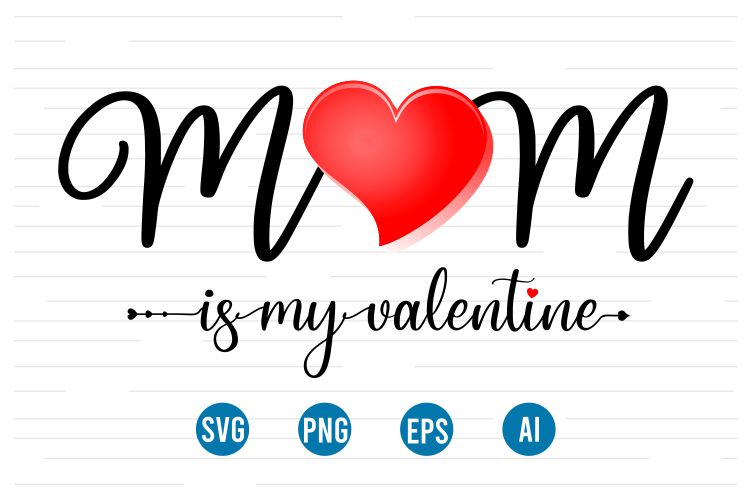 Valentine's Day Mama SVG PNG  Pink Valentines Mom Sublimation