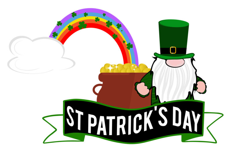 Gnomes St Patrick’s Day Typography Design