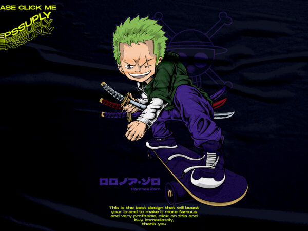 Anime One Piece Roronoa Zoro Custom T-Shirt - The Waypro