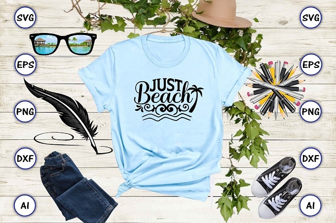 Just beach png & svg vector for print-ready t-shirts design