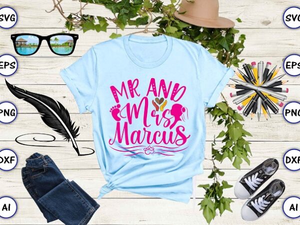 Mr and mrs marcus png & svg vector for print-ready t-shirts design