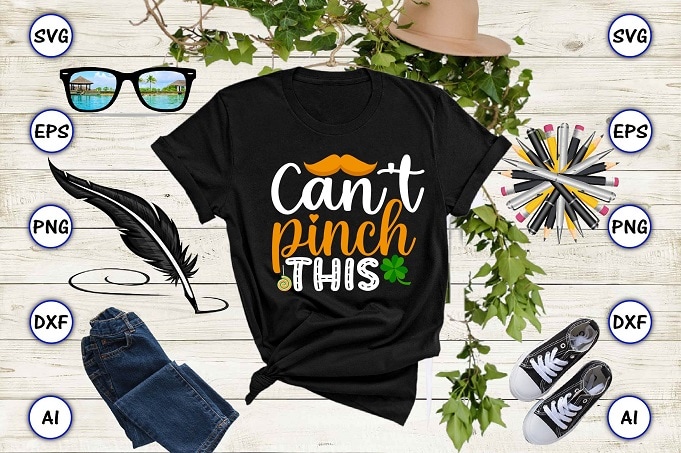 ST. Patrick’s Day PNG & SVG Vector 20 T-Shirt Design Bundle png & SVG vector for print-ready t-shirts design, St. Patrick's day SVG Design SVG eps, png files for cutting