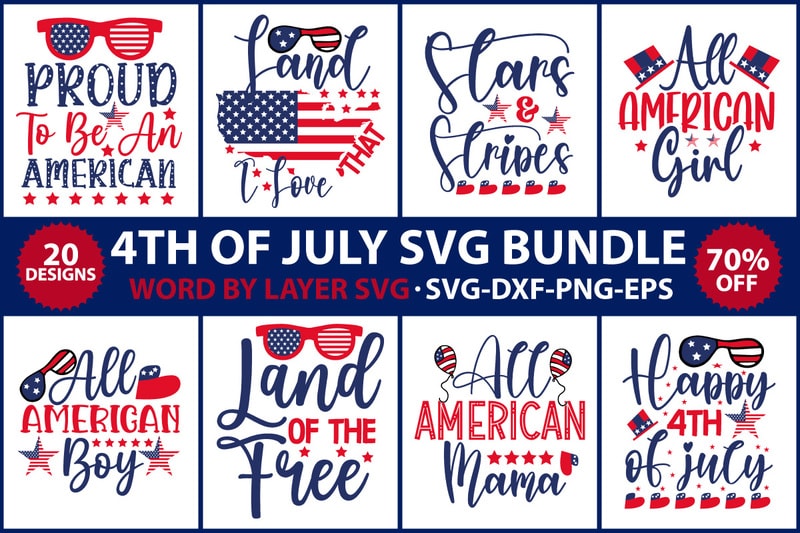 4th of July vector t-shirt design,4th of July SVG Bundle,July 4th SVG ...