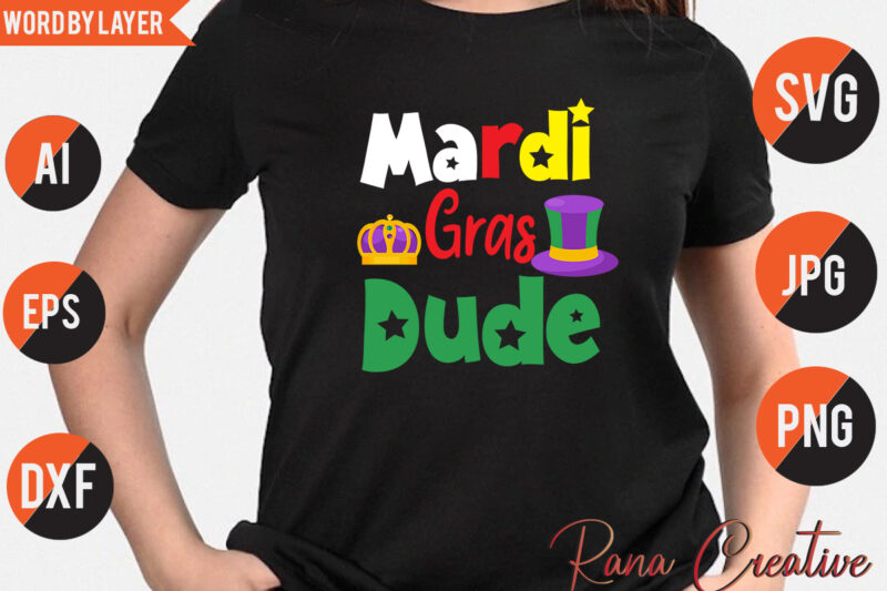 Mardi Gras Dude Svg design