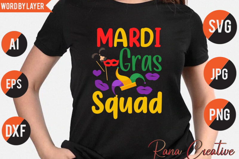 Mardi Gras Squad Svg Design