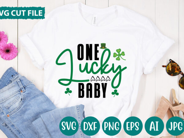 One lucky baby svg vector for t-shirt