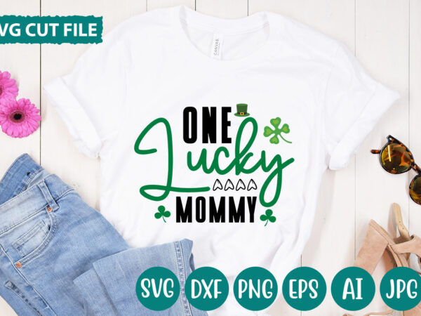 One lucky mommy svg vector for t-shirt