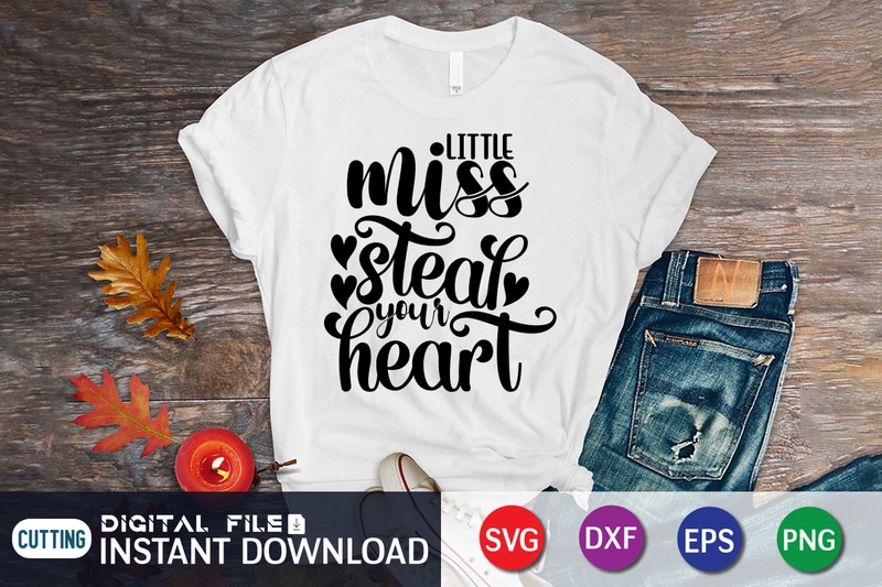 Little Miss Steal Your Heart T Shirt, Happy Valentine Shirt print ...