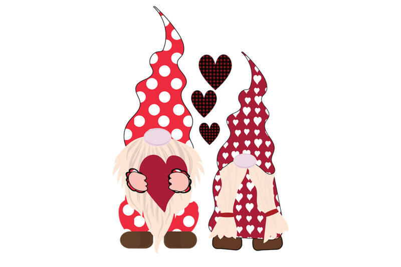 Valentine Gnome T Shirt Vector Art