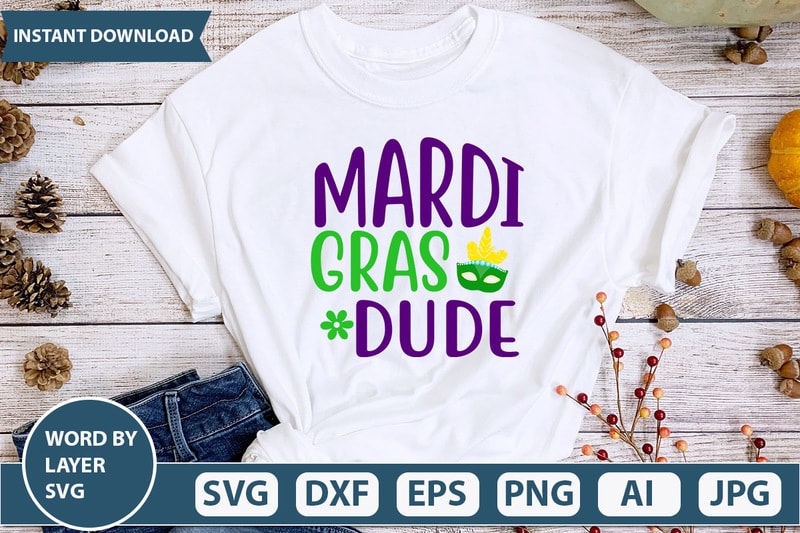 mardi gras dude svg