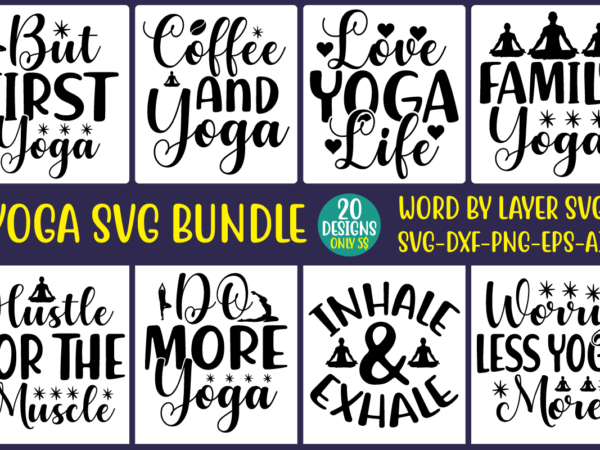 Yoga svg bundle t shirt design template