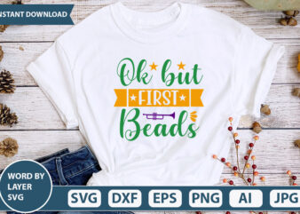 Ok but First Beads SVG Vector for t-shirt