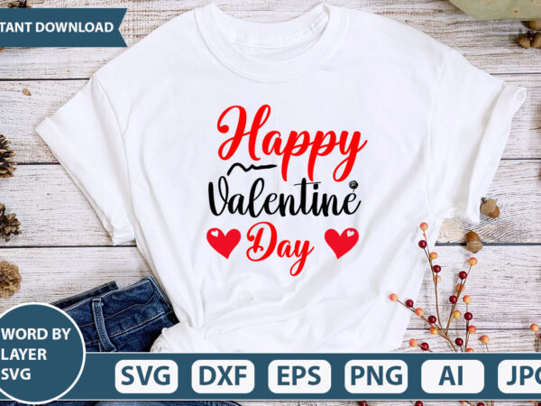 Happy valentine day svg vector for t-shirt