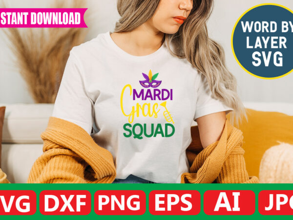 Mardi gras squad t-shirt design