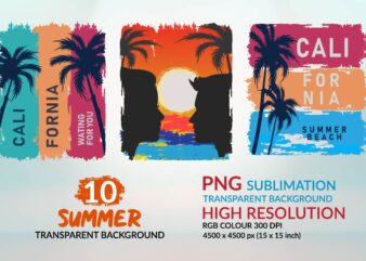 Beach Sunset PNG Colorful T- shirt design, Beach Sunset PNG Colorful Background, Beach Sunset PNG Colorful Sublimation