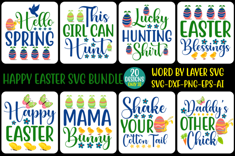 Happy Easter SVG Bundle