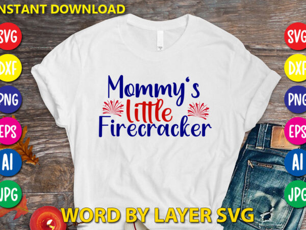 Mommy’s little firecracker svg vector t-shirt design