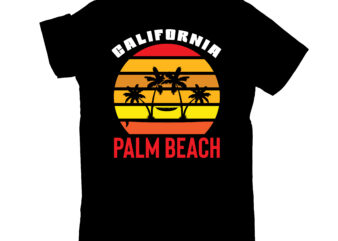 california palm beach t shirt vector file