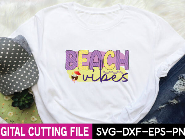 Beach vibes sublimation t shirt template