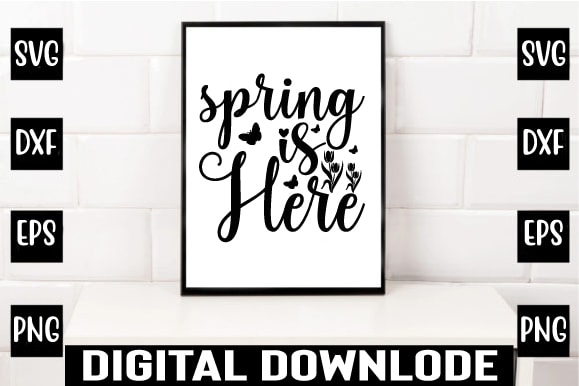 Spring is here t shirt template vector