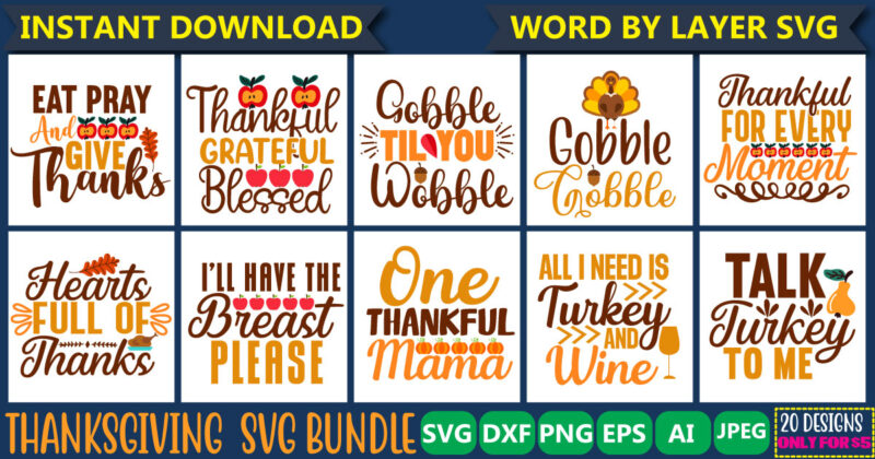 Thanksgiving Svg Bundle