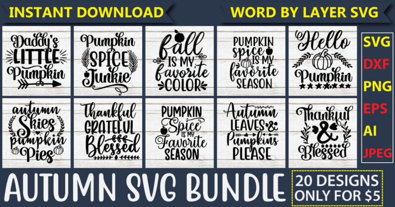 Autumn Svg Bundle