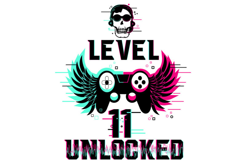 Level 10, 11, 12 unlocked typography t-shirt