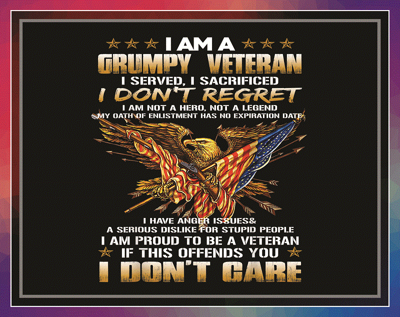 Bundle 40 Veteran PNG, Retro I'm A Dad Grandpa&A Veteran Nothing Scares ...