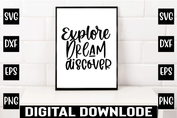 Explore dream discover vector clipart