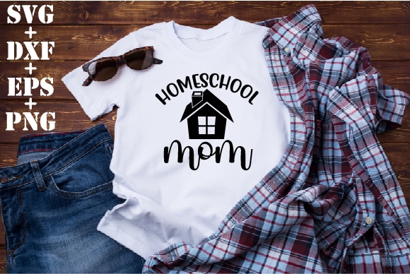 Homeschool mom graphic t shirt