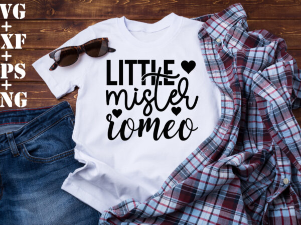 Little mister romeo t shirt vector graphic