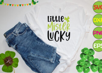 little mister lucky t shirt vector graphic