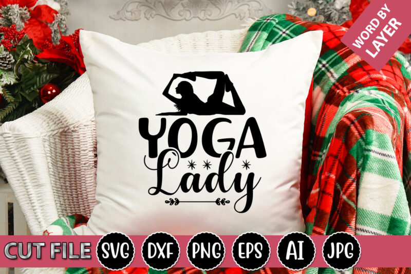 Yoga Lady SVG Vector for t-shirt