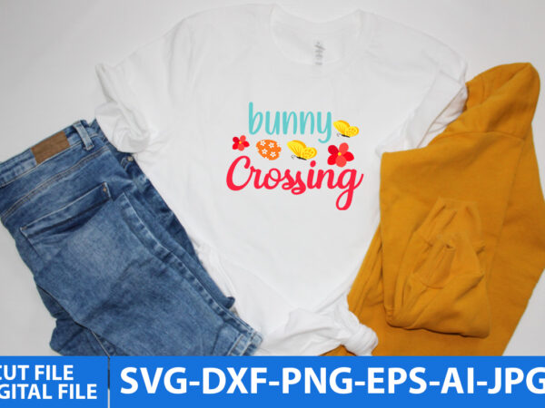 Buuny crossing t shirt design,buuny crossing svg cut file