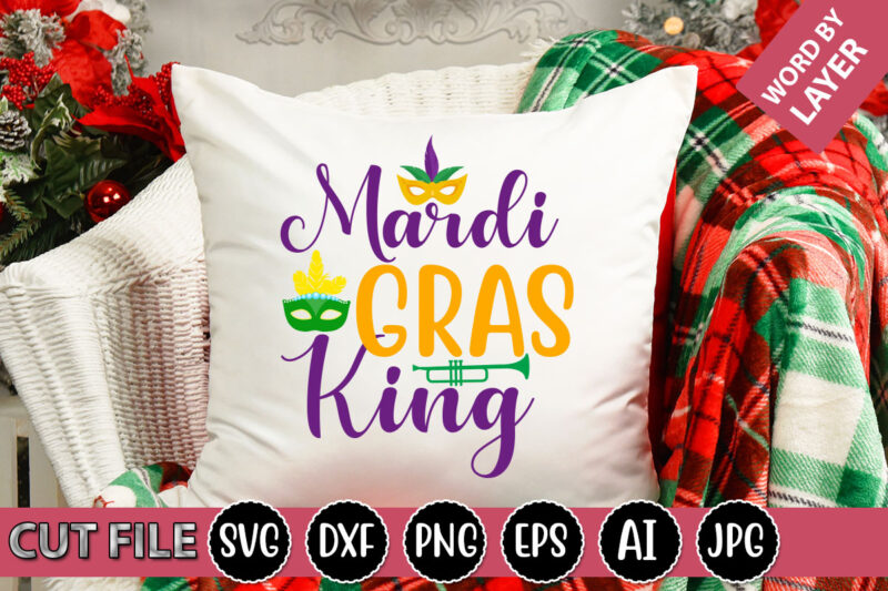 Mardi Gras King SVG Vector for t-shirt