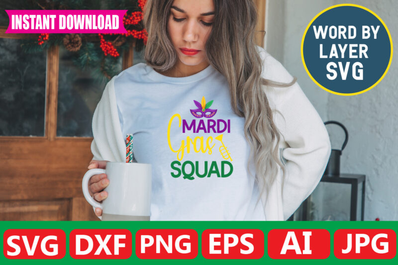 Mardi Gras Squad t-shirt design