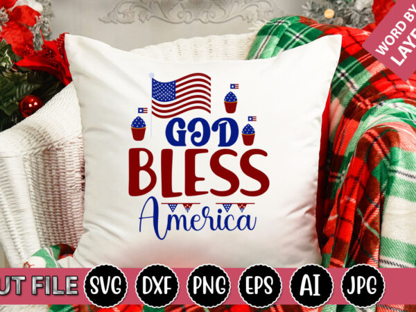 God bless america svg vector for t-shirt