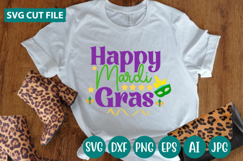 Happy Mardi Gras svg vector for t-shirt