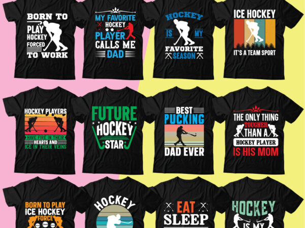 40 Ice Hockey Quotes T-Shirt Designs Bundle - MasterBundles