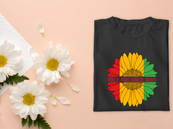 Arican american sunflower freeish since 1865 diy crafts svg files for cricut, silhouette sublimation files, cameo htv prints t shirt vector