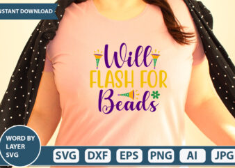 Will Flash for Beads SVG Vector for t-shirt