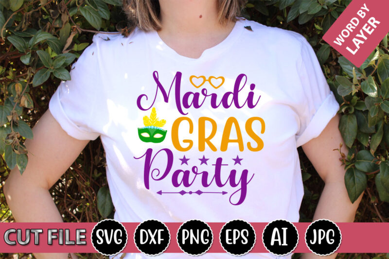 Mardi Gras Party SVG Vector for t-shirt