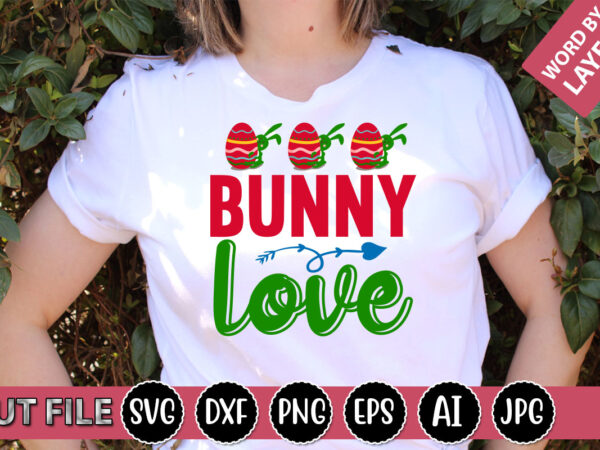 Bunny love svg vector for t-shirt