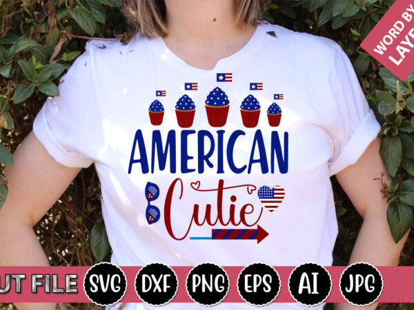 American cutie svg vector for t-shirt