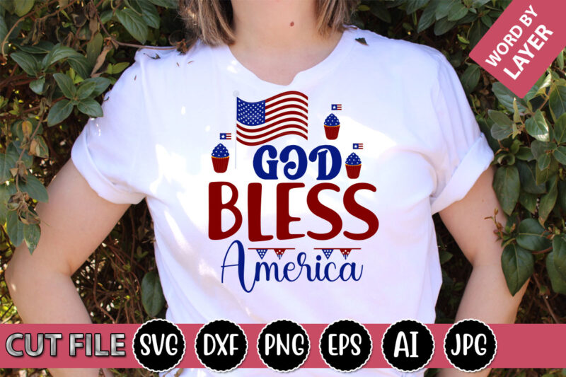 God Bless America SVG Vector for t-shirt