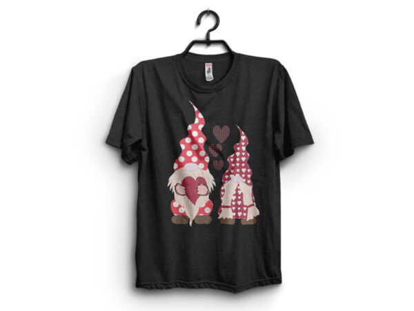 Valentine gnome t shirt vector art