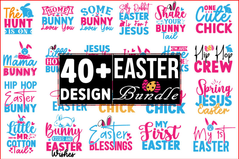 Easter 50 SVG T shirt Design bundle