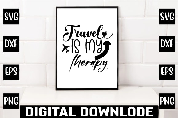 Travel is my therapy t shirt designs for sale